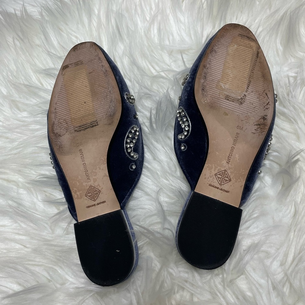 ANTONIO MELANI Blue Satin, Glitzy & Glam Slippers - Picture 5 of 5
